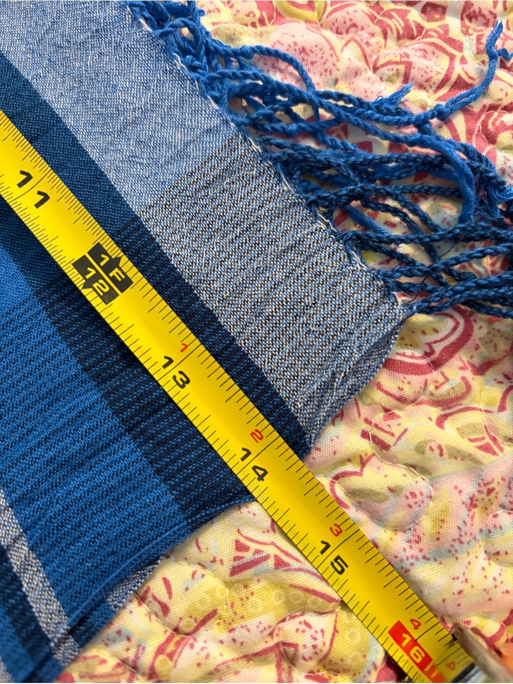 3 Scarf Set - Blue Stripes, Red & Blue Paisley, Purple Chiffon - Picture 7 of 16